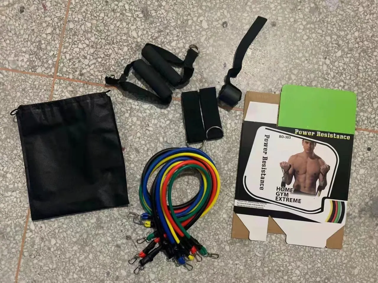 SmartMart® Power Exercise Resistance Band Set 5 In 1